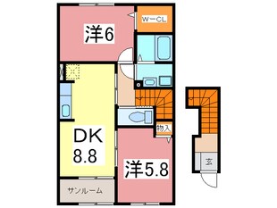 トレフル　Ｆ棟の物件間取画像